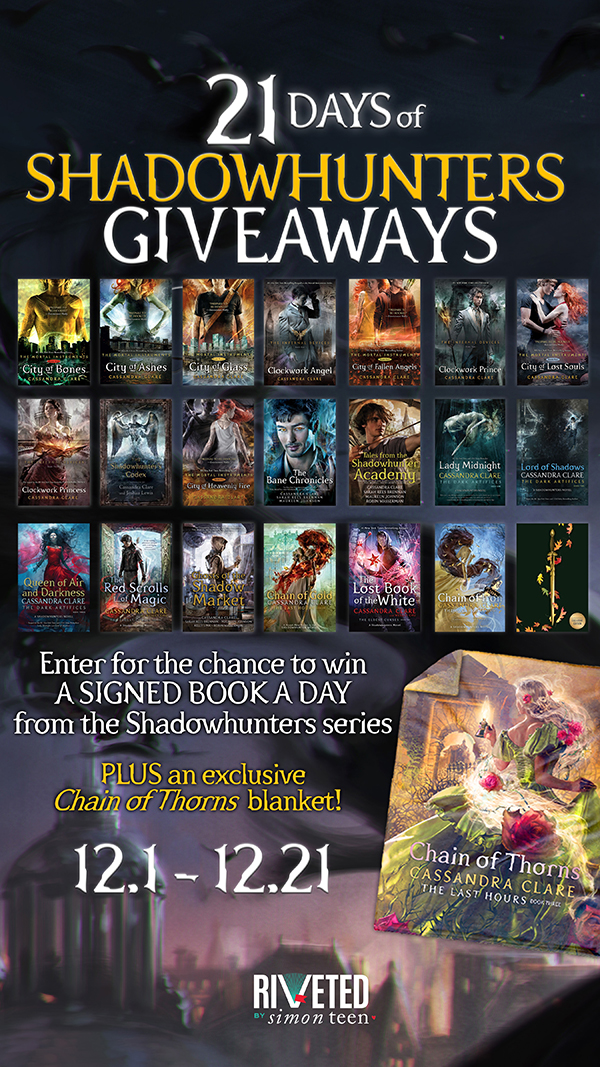 21 Days of Shadowhunters Giveaways